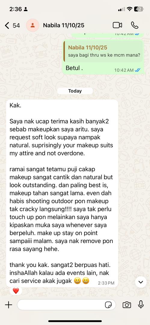 Testimoni pelanggan Syasahar 5
